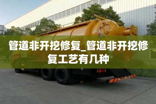 管道非開挖修復_管道非開挖修復工藝有幾種