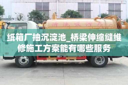 紙箱廠抽沉淀池_橋梁伸縮縫維修施工方案能有哪些服務(wù)