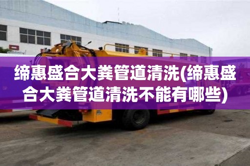 締惠盛合大糞管道清洗(締惠盛合大糞管道清洗不能有哪些)