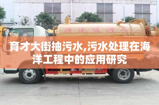 育才大街抽污水,污水處理在海洋工程中的應用研究