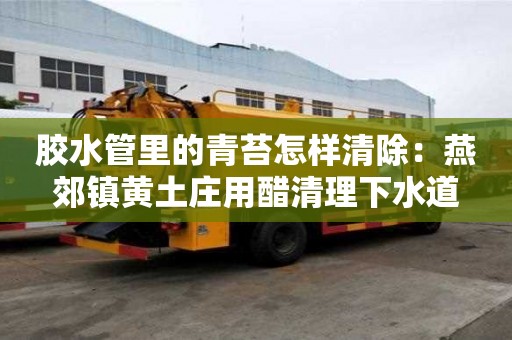 膠水管里的青苔怎樣清除：燕郊鎮黃土莊用醋清理下水道