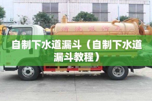 自制下水道漏斗（自制下水道漏斗教程）
