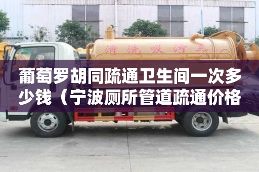 葡萄羅胡同疏通衛(wèi)生間一次多少錢（寧波廁所管道疏通價(jià)格是多少）