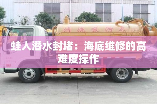 蛙人潛水封堵：海底維修的高難度操作
