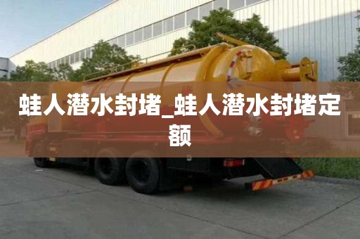 蛙人潛水封堵_蛙人潛水封堵定額