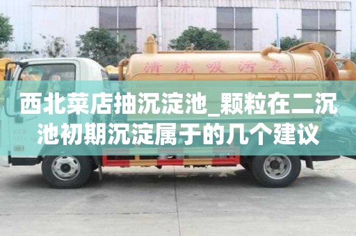 西北菜店抽沉淀池_顆粒在二沉池初期沉淀屬于的幾個建議