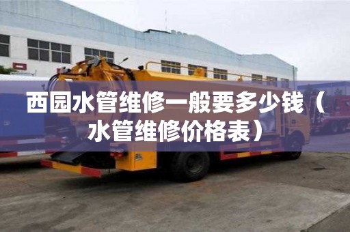 西園水管維修一般要多少錢（水管維修價格表）
