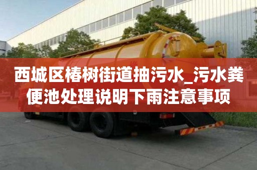 西城區(qū)椿樹街道抽污水_污水糞便池處理說明下雨注意事項