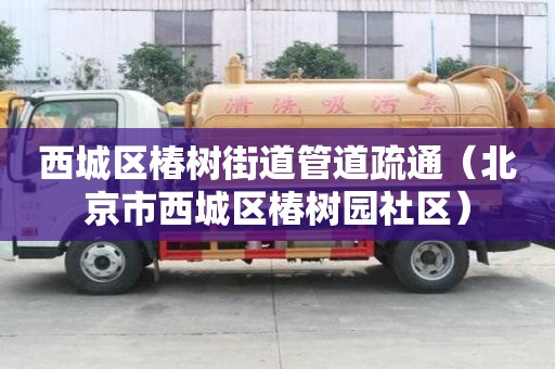 西城區(qū)椿樹(shù)街道管道疏通（北京市西城區(qū)椿樹(shù)園社區(qū)）