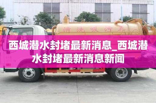 西城潛水封堵最新消息_西城潛水封堵最新消息新聞
