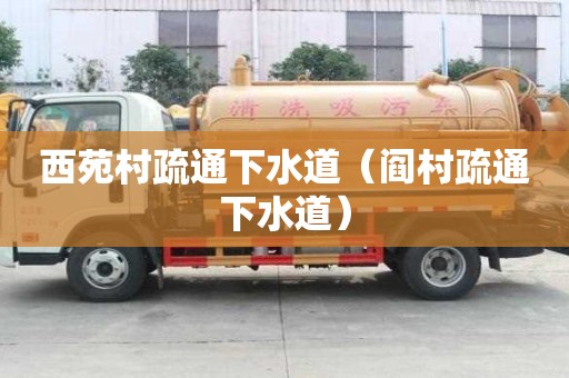 西苑村疏通下水道（閻村疏通下水道）