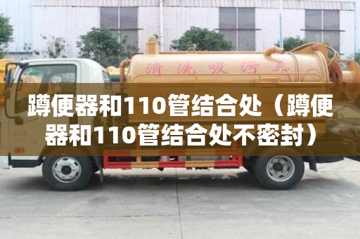 蹲便器和110管結合處（蹲便器和110管結合處不密封）