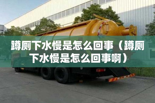 蹲廁下水慢是怎么回事（蹲廁下水慢是怎么回事啊）