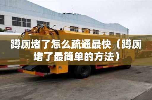 蹲廁堵了怎么疏通最快（蹲廁堵了最簡單的方法）