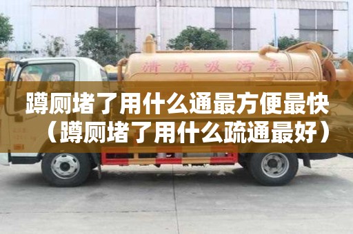 蹲廁堵了用什么通最方便最快（蹲廁堵了用什么疏通最好）