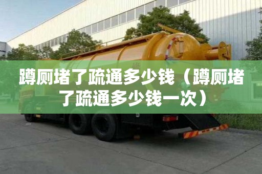 蹲廁堵了疏通多少錢（蹲廁堵了疏通多少錢一次）