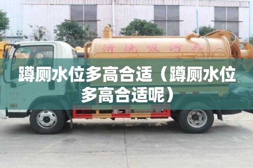 蹲廁水位多高合適（蹲廁水位多高合適呢）