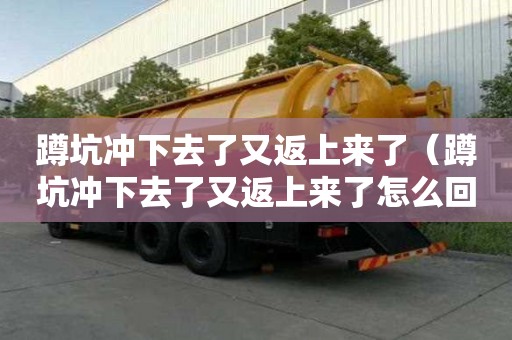 蹲坑沖下去了又返上來了（蹲坑沖下去了又返上來了怎么回事）