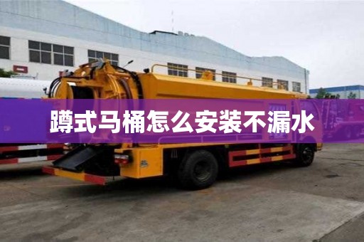 蹲式馬桶怎么安裝不漏水