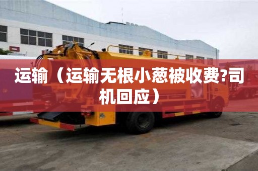 運輸（運輸無根小蔥被收費?司機回應(yīng)）