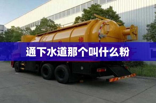 通下水道那個叫什么粉