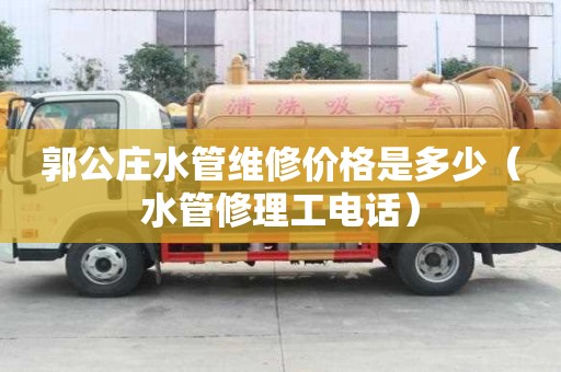 郭公莊水管維修價格是多少(水管修理工電話) 郭公莊水管維修價格是多少(水管修理工電話)