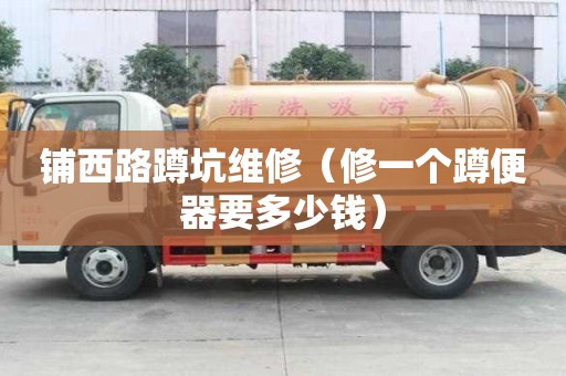 鋪西路蹲坑維修（修一個蹲便器要多少錢）