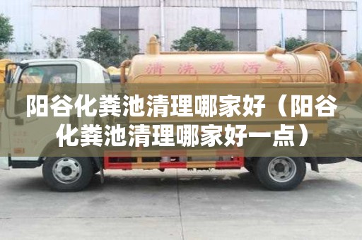 陽(yáng)谷化糞池清理哪家好（陽(yáng)谷化糞池清理哪家好一點(diǎn)）