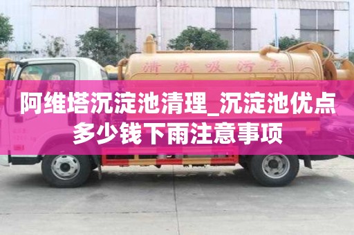 阿維塔沉淀池清理_沉淀池優點多少錢下雨注意事項