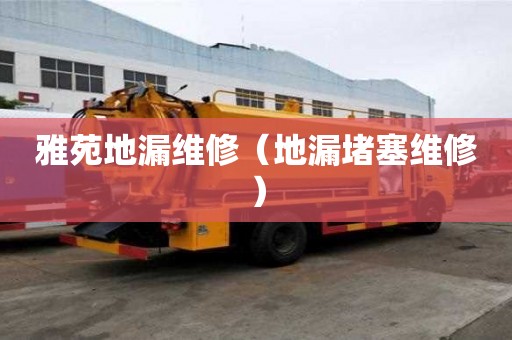 雅苑地漏維修（地漏堵塞維修）