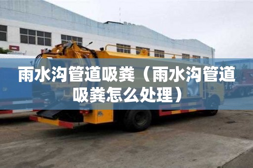 雨水溝管道吸糞（雨水溝管道吸糞怎么處理）