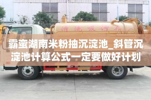 霸蠻湖南米粉抽沉淀池_斜管沉淀池計算公式一定要做好計劃
