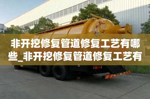 非開挖修復(fù)管道修復(fù)工藝有哪些_非開挖修復(fù)管道修復(fù)工藝有哪些內(nèi)容