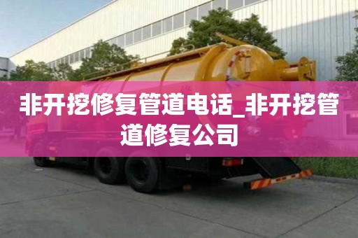 非開挖修復管道電話_非開挖管道修復公司