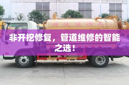 非開挖修復，管道維修的智能之選！