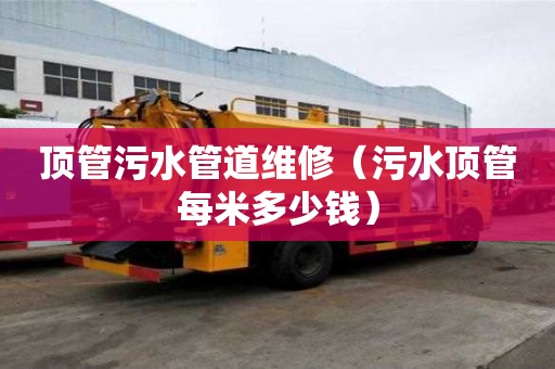 頂管污水管道維修（污水頂管每米多少錢）