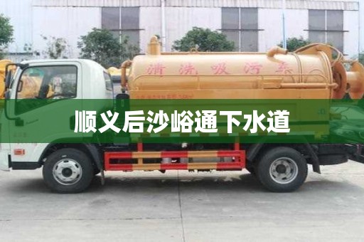 順義后沙峪通下水道