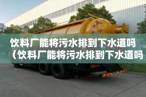 飲料廠能將污水排到下水道嗎（飲料廠能將污水排到下水道嗎為什么）