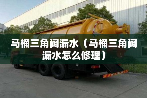 馬桶三角閥漏水（馬桶三角閥漏水怎么修理）