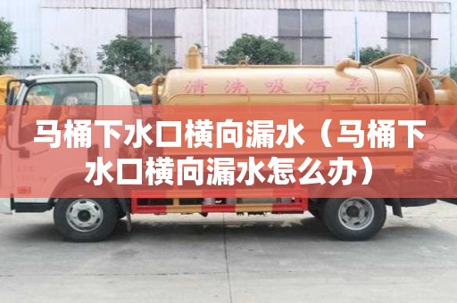 馬桶下水口橫向漏水（馬桶下水口橫向漏水怎么辦）