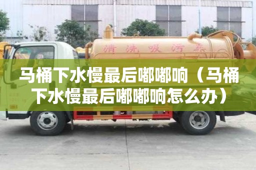 馬桶下水慢最后嘟嘟響（馬桶下水慢最后嘟嘟響怎么辦）
