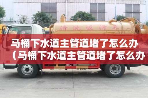 馬桶下水道主管道堵了怎么辦（馬桶下水道主管道堵了怎么辦啊）