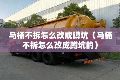 馬桶不拆怎么改成蹲坑（馬桶不拆怎么改成蹲坑的）