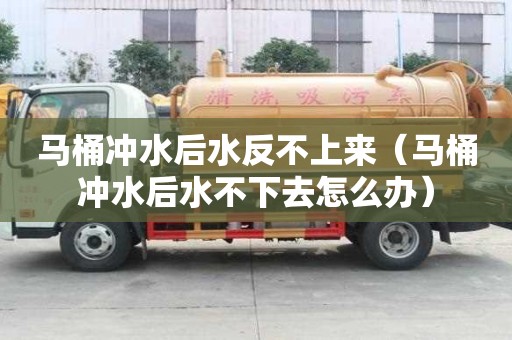 馬桶沖水后水反不上來（馬桶沖水后水不下去怎么辦）