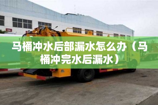 馬桶沖水后部漏水怎么辦（馬桶沖完水后漏水）