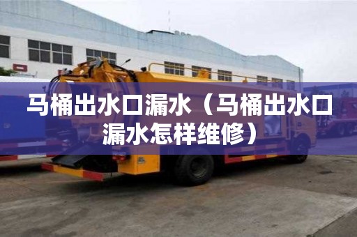馬桶出水口漏水（馬桶出水口漏水怎樣維修）