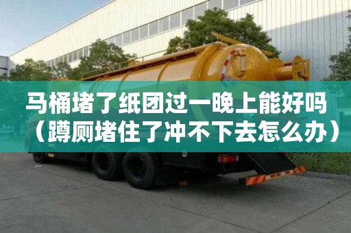 馬桶堵了紙團過一晚上能好嗎（蹲廁堵住了沖不下去怎么辦）