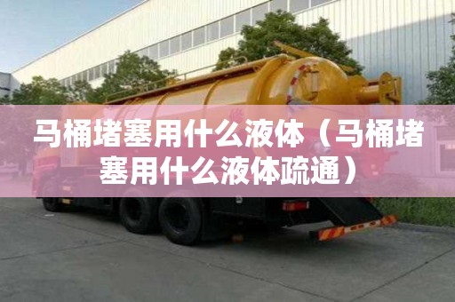 馬桶堵塞用什么液體（馬桶堵塞用什么液體疏通）