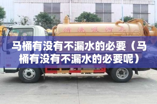 馬桶有沒(méi)有不漏水的必要（馬桶有沒(méi)有不漏水的必要呢）