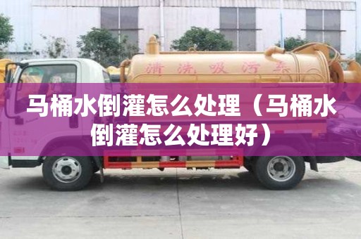 馬桶水倒灌怎么處理(馬桶水倒灌怎么處理好) 馬桶水倒灌怎么處理(馬桶水倒灌怎么處理好)
